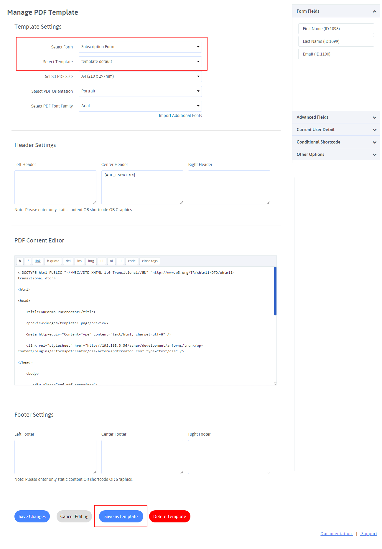 ARFoms PDF Creator - PDF Template Editor